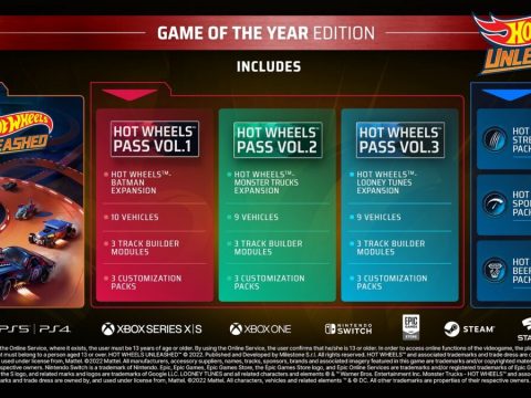 (The Hot Wheels Unleashed Game of the Year Edition includes:)