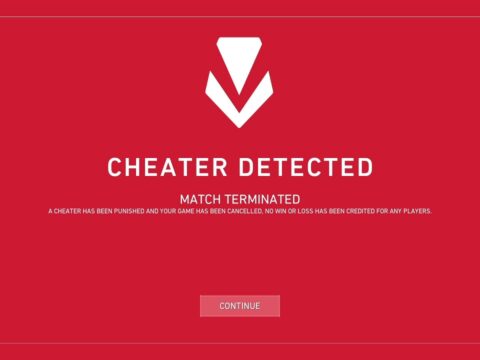 (The Cheater Detected Screen interrupts the game as soon as the Anti Cheat Software Vanguard detects a hacker in your Valorant match)