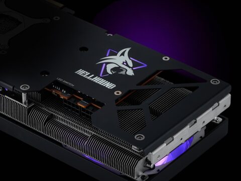(Teased graphics card back of the Hellhound series by PowerColor (Source: PowerColor))